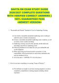 DAVITA RN EXAM STUDY GUIDE &NewLine;2026&sol;2027 COMPLETE QUESTIONS &NewLine;WITH VERIFIED CORRECT ANSWERS &vert;&vert; &NewLine;100&percnt; GUARANTEED PASS &NewLine;<NEWEST VERSION> 