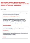 SBVC Psychiatric Technician State Board Examination &NewLine;Reviewed Study Guide Exam Latest 2026&sol;2027 Updated Verified &NewLine;Questions and Solutions A&plus; Pass Guaranteed  