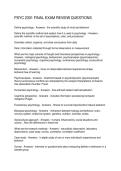 PSYC 2301 FINAL EXAM REVIEW QUESTIONS