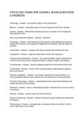 PSYCH 2301 EXAM ONE GOSNELL BLINN QUESTIONS & ANSWERS