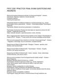 PSYC 2301 PRACTICE FINAL EXAM QUESTIONS AND ANSWERS
