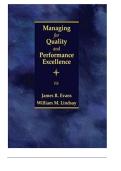 Test Bank &ndash; Managing for Quality and Performance Excellence &lpar;10th Edition&comma; by James R&period; Evans & William M&period; Lindsay&rpar; &ndash; Verified Complete Edition with Accurate Answers &vert; Latest 2025&sol;2026 Version&NewLine;