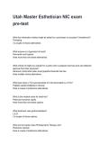 Utah Master Esthetician NIC exam pre-test REVISED AND UPDATED FOR 2026&sol;2027 ACTUAL EXAM COMPLETE QUESTIONS AND CORRECT DETAILED ANSWERS &lpar;VERIFIED ANSWERS&rpar; &vert;ALREADY GRADED A&plus;&vert;&vert;BRAND NEW&excl;&excl;&NewLine;