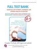 Test Bank for Essentials of Maternity&comma; Newborn&comma; and Women&rsquo;s Health 5th Edition By Susan Ricci&period; ISBN 9781975112646&comma; 1975112644 Chapter 1-24 Complete Guide A&plus;&NewLine;