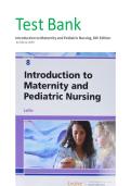 TEST BANK FOR INTRODUCTION TO MATERNITY AND PEDIATRIC NURSING&comma; 8TH EDITION BY GLORIA LEIFER &period;ISBN 978-0323483971&period;LATEST EDITION