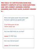 PRO TOOLS 101 CERTIFICATION EXAM 2026 &NewLine;NEWEST&excl;&excl;&excl; COMPLETE ACTUAL EXAM QUESTIONS &NewLine;AND 100&percnt; CORRECT ANSWERS &lpar;VERIFIED &NewLine;ANSWERS&rpar; AND STUDY GUIDE &sol;ALREADY GRADED &NewLine;A&plus;&period;PRO TOOLS 101 CERTIFICATION EXAM 2026 &NewLine;NEWEST&excl;&excl;&excl; COMPLETE ACTUAL EXAM QUESTIONS &NewLine;AND 10