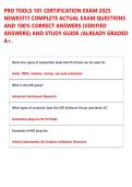 PRO TOOLS 101 CERTIFICATION EXAM 