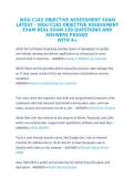 WGU C182 Objective Assessment Exam Questions and Answers Complete Practice Test Bank with Verified Solutions for Exam Preparation and Revision
