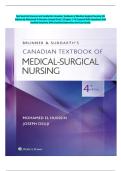 Complete Test bank for Brunner and Suddarths Canadian Textbook of Medical-Surgical Nursing 4th Edition &lbrack;All 74 Chapters Covered&rsqb; With Rationales And Case Study&period;&NewLine;