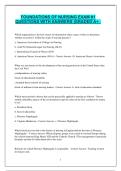 FOUNDATIONS OF NURSING EXAM &num;1 QUESTIONS WITH ANSWERS &vert;GRADED A&plus; &period;FOUNDATIONS OF NURSING EXAM &num;1 QUESTIONS WITH ANSWERS &vert;GRADED A&plus; &period;