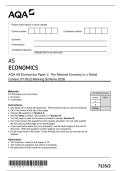 AQA AS Economics Paper 2  The National Economy in a Global &NewLine;Context &lpar;7135&sol;2&rpar; Marking Scheme 2026