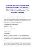 Smartsheet Certification &ndash; Complete Latest Questions&sol;Answers Actual Exam 2026&sol;2027 &ndash; 100&percnt; Verified with Detailed Rationales &ndash; Pass Guaranteed &ndash; A&plus; Graded