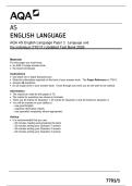 AQA AS English Language Paper 1  Language and &NewLine;the individual &lpar;7701&sol;1&rpar; Updated Test Bank 2026