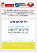 TEST BANK For Information Technology Project Management 9th Edition by Kathy Schwalbe&comma; Verified Chapters 1 - 13&comma; Complete Newest Version LATEST UPDATED VERSION