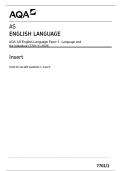 AQA AS English Language Paper 1  Language and &NewLine;the individual &lpar;7701&sol;1&rpar; 2026