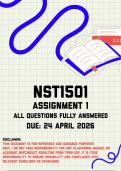 NST1501 Assignment 1 &lpar;Quiz&rpar; Memo &vert; Due 24 April 2026