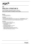 AQA AS English Literature B Paper 1A  Literary &NewLine;genres&colon; Drama&colon; Aspects of tragedy &lpar;7716&sol;1A&rpar; 2026