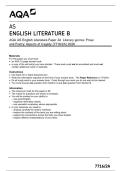 AQA AS English Literature Paper 2A  Literary genres&colon; Prose &NewLine;and Poetry&colon; Aspects of tragedy &lpar;7716&sol;2A&rpar; 2026