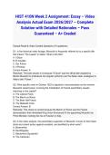 HIST 410N Week 2 Assignment&colon; Essay &ndash; Video Analysis Actual Exam 2026&sol;2027 &ndash; Complete Solution with Detailed Rationales &ndash; Pass Guaranteed &ndash; A&plus; Graded