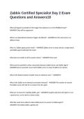 Zabbix Certified Specialist Day 2 Exam Questions and Answers