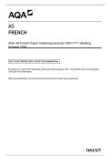AQA AS French Paper 1listening transcript &lpar;7651&sol;1&sol;T &rpar; Marking &NewLine;Scheme 2026
