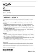 AS &NewLine;GERMAN &NewLine;Paper 3  Speaking 