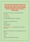 NPS PHLEBOTOMY EXAM NEWEST 2026 ACTUAL &NewLine;EXAM TEST BANK&vert; COMPLETE 430 REAL EXAM &NewLine;QUESTIONS AND CORRECT DETAILED ANSWERS &NewLine;&lpar;VERIFIED ANSWERS&rpar; ALREADY GRADED A&plus; &NewLine;&lpar;BRAND NEW&excl;&excl;&rpar;