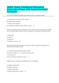 AEPA -Early Childhood Education Exam Questions with Actual Detailed Answers&period;