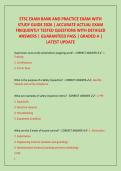 STSC EXAM BANK AND PRACTICE EXAM WITH &NewLine;STUDY GUIDE 2026 &vert; ACCURATE ACTUAL EXAM &NewLine;FREQUENTLY TESTED QUESTIONS WITH DETAILED &NewLine;ANSWERS &vert; GUARANTEED PASS &vert; GRADED A &vert; &NewLine;LATEST UPDATE
