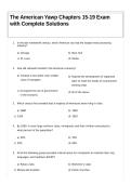 The American Yawp Chapters 15-19 Exam with Complete Solutions