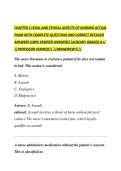 &NewLine;CHAPTER 2 LEGAL AND ETHICAL ASPECTS OF NURSING ACTUAL EXAM WITH COMPLETE QUESTIONS AND CORRECT DETAILED ANSWERS &lpar;100&percnt; VERIFIED ANSWERS&rpar; &vert;ALREADY GRADED A&plus;&vert; &vert;&vert;PROFESSOR VERIFIED&vert;&vert; &vert;&vert;BRANDNEW&excl;&excl;&excl;&vert;&vert;&NewLine;&NewLine;