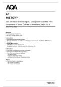 AQA AS History The making of a Superpower&colon; USA&comma; &NewLine;1865&ndash;1975 Component 1K  From Civil War to World War&comma; &NewLine;1865&ndash;192 0 &lpar;7041&sol;1&rpar; 2026
