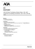 AQA AS History The Making of Modern Britain&comma; 1951&ndash;2007 &NewLine;Component 2S  Building a new Britain&comma; 1951&ndash;1979  &lpar;7041&sol;2S&rpar; &NewLine;2026