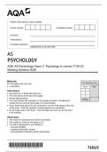 AQA AS Psychology Paper 1  Introductory topics in psychology &NewLine;&lpar;7181&sol;1&rpar; Study Guide 2026