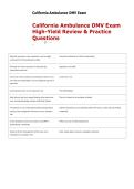 California Ambulance DMV Exam High-Yield Review & Practice Questions