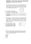 PHYS2002 &ndash; Practice Exam 2 &lpar;Ch&period; 22&comma; 24 - 26&rpar; Questions and Answers-Louisiana State University