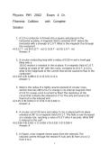 Physics PHY 2002 Exam 4 Dr&period; Filomena Califano with Complete Solution