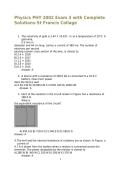 Physics PHY 2002 Exam 3 with Complete Solutions-St Francis College