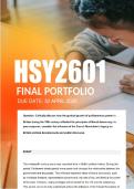 HSY2601 Final Portfolio Semester 1 2026 - Due 30 April 2026