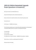 2023-24 OHSAA Basketball Upgrade Exam Questions & Answers