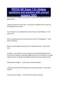 PSYCH 381 Exam 1 Dr&period; Hedges questions and answers with correct answers 100&percnt;