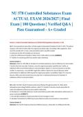 NU 578 Controlled Substances Exam ACTUAL EXAM 2026&sol;2027 &vert; Final Exam &vert; 100 Questions &vert; Verified Q&A &vert; Pass Guaranteed - A&plus; Graded&NewLine;&NewLine;