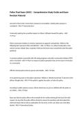 Police Final Exam &lpar;2025&rpar; &ndash; Comprehensive Study Guide and Exam Revision Material