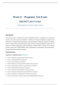 Week 11 Pregnancy Test Exam 2026&sol;2027 &vert; Obstetric Nursing &vert; Premium Questions & Answers