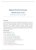 Diabetes NCLEX Test Exam 2026&sol;2027 &vert; Nursing NCLEX Review &vert; Real Exam Questions & Answers