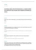 national real estate EXAM A&plus; GRADE ASSURED COMPLETE SOLUTIONS AND VERIFIED ANSWERS