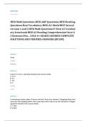 HESI A2 entrance EXAM A&plus; GRADE ASSURED COMPLETE SOLUTIONS AND VERIFIED ANSWERS