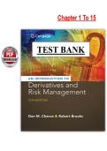 An Introduction to Derivatives and Risk Management&comma; 10th Edition &ndash; Test Bank &ndash; Chance