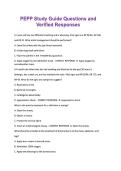 PEPP Study Guide Questions and Verified Responses&period;