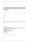 ATI RN fundamentals proctored EXAM A&plus; GRADE ASSURED COMPLETE SOLUTIONS AND VERIFIED ANSWERS